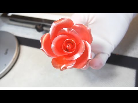 설탕공예-장미 만들기/How to make a sugar rose : Team_Seika Sugar Flower/飴細工ーバラ