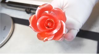 설탕공예-장미 만들기/How to make a sugar rose : Team_Seika Sugar Flower/飴細工ーバラ