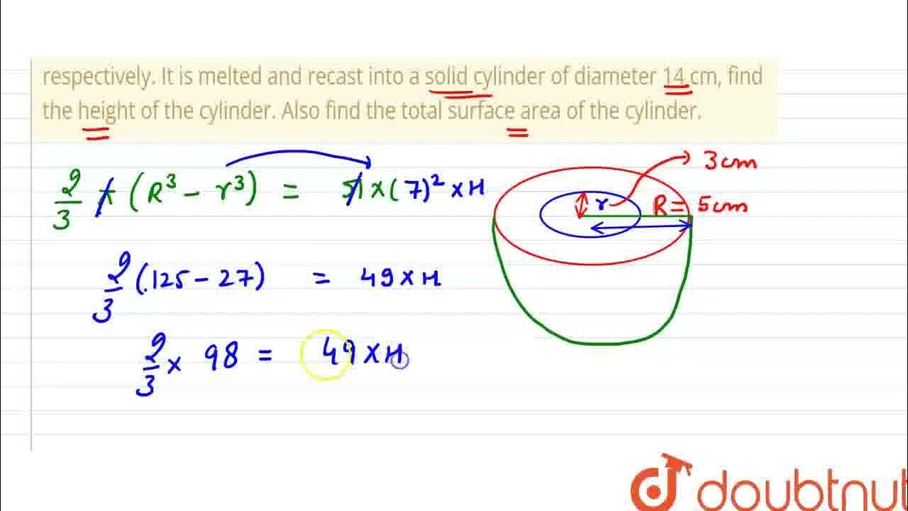 The internal and external radii of a hollow spherical shell are 3 cm