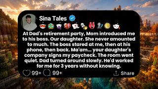 At Dad's Retirement Party, Mom Introduced Me To His Boss: Our Daughter. She Never...