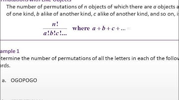 Lesson 3 - Permutations Involving Like Objects