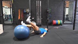 Single Leg Yoga Ball Isometric | Hamstring | Strength and Conditioning Exercises