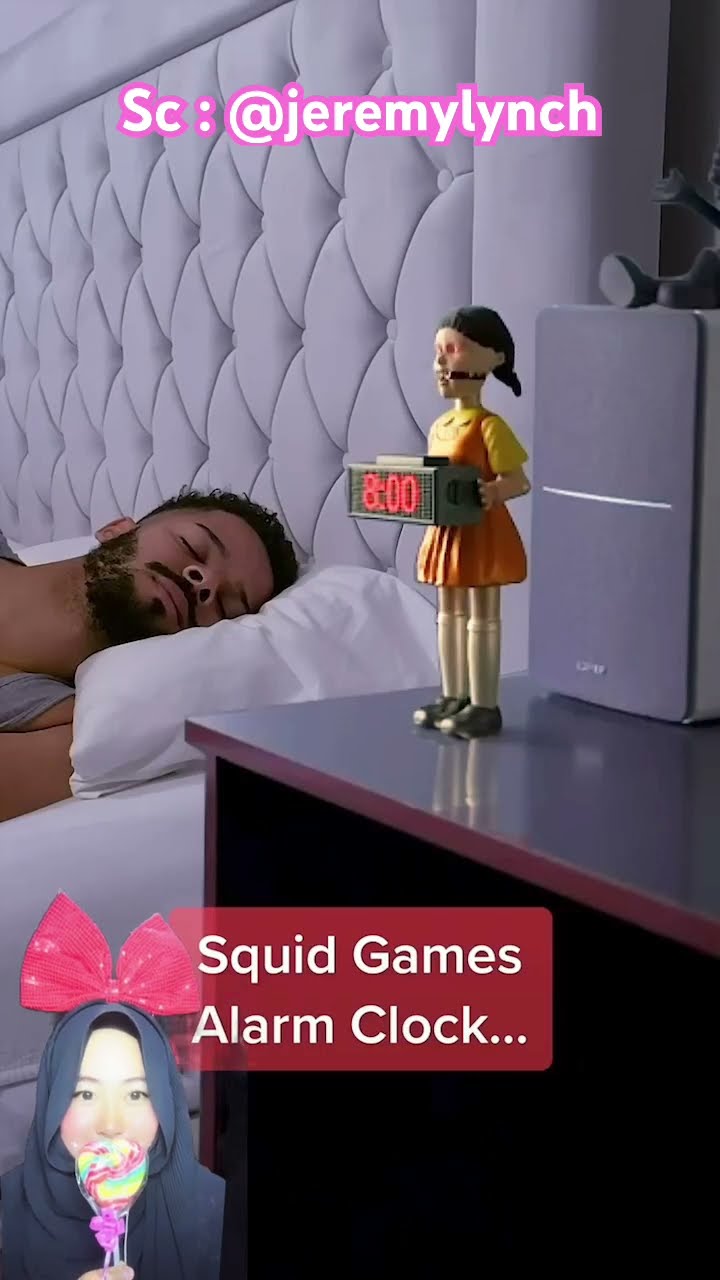 ALARM SQUID GAME GANGGU TIDUR AKU ⁉️? @jeremylynch #shorts #funny #dubbing