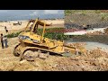អាប៉ុលរុញដីចាប់ត្រី | Komatsu bulldozer pushing dirt Catch fish