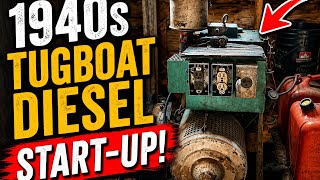 This 1940s British Tugboat Generator STILL RUNS! | Epic Start-Up