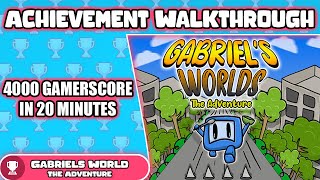 4000 Gamerscore in 20 minutes! Gabriel's World, The Adventure Walkthrough