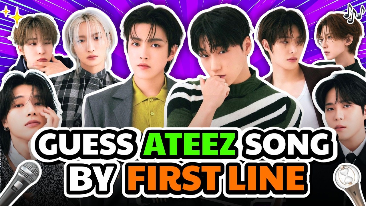 GUESS THE ATEEZ SONG BY FIRST LINE 🎤 | ATEEZ CHALLENGE - YouTube