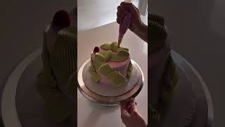 Mesmerizing Textured Cake Decorating 🍓✨ | Trendy Buttercream Cake Design