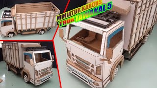 MEMBUAT MINIATUR TRUK TAWAKAL DARI KARDUS || OLENG