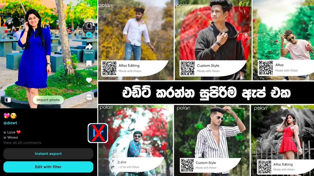 How to add presets in polarr photo editing app sinhala | Presets add photos