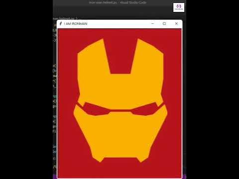Draw Iron-man helmet using python - YouTube