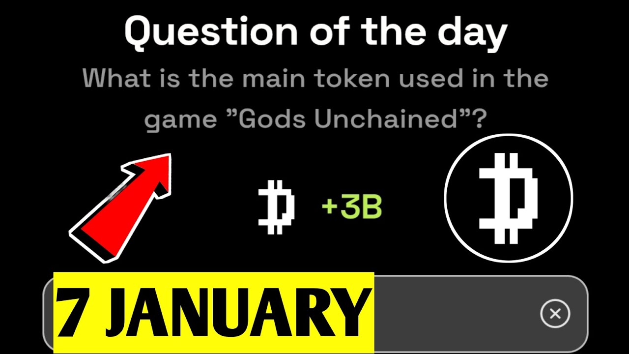 What is the main token used in the game "Gods Unchained"? | Dropee Question Of The Day | 7 January