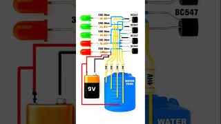 Water Level Indicator Using BC547 &amp; LEDs | Easy DIY Project