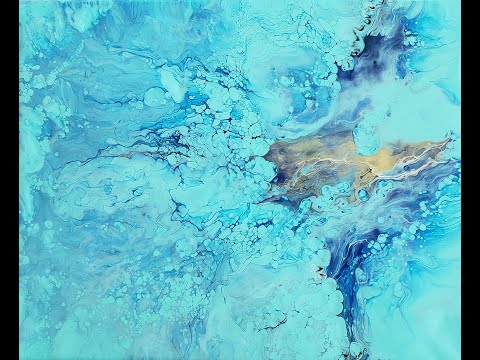 (014) Anita's Acrylic Turquoise Dutch Pour - Acrylic Pour Tutorial