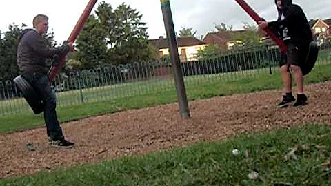 Ryan Burdett and Maciej Sawula having a small comp...