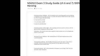 NSG122 Exam 3 Study Guide ch 6 and 7 100% Correct1
