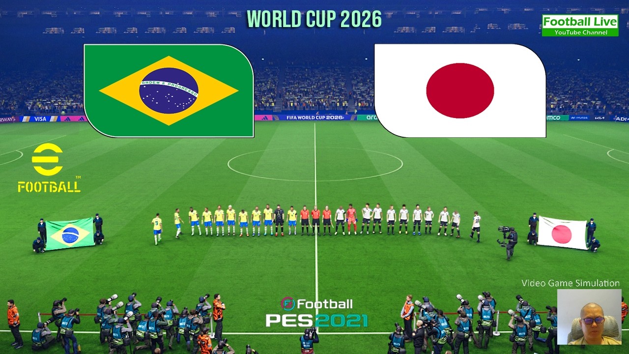 eFootball PES - BRAZIL vs JAPAN - World Cup 2026 | Video Game Simulation Gameplay PC