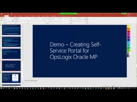 OpsLogix Oracle MP Automation live demo with Tao Yang