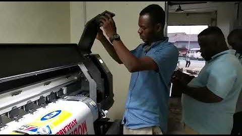 Mimage 1.8m/6ft Epson dx5 head printer installed in Africa