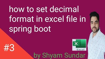 how to set decimal format in excel file in spring boot || Shyam Sundar
