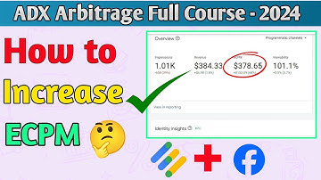 How to Increase eCPM in Adx Arbitration 🔥ADX Arbitrage Complete Course 2024 ✅@Blogging_With_Alex