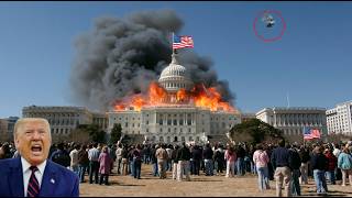13 minutes ago! The US embassy building in Washington was destroyed by a Russian Su-57 fighter jet.