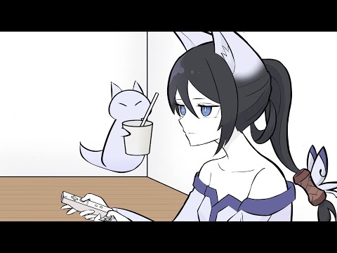 [The Battle Cats] Mitama wants to play video games. (Animation)