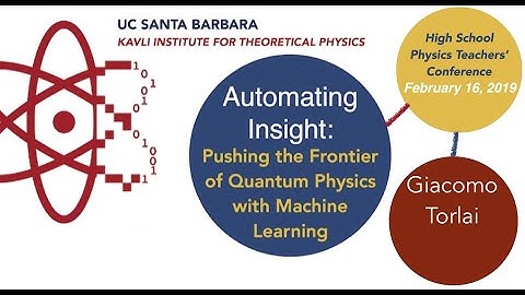 Giacomo Torlai: Quantum physics of many particles, a data driven perspective