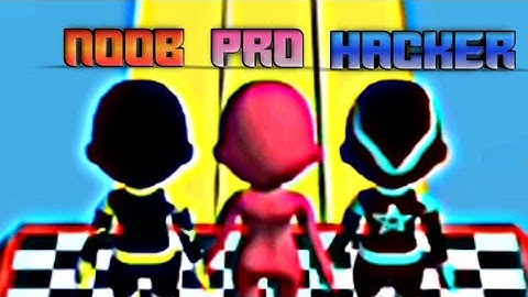 noob☺️ vs pro😎vs hacker 😆/run race 3d