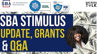 BREAKING: SBA EIDL, PPP, GRANTS, Q&A | STIMULUS UPDATE | DEC 13 | SHE BOSS TALK