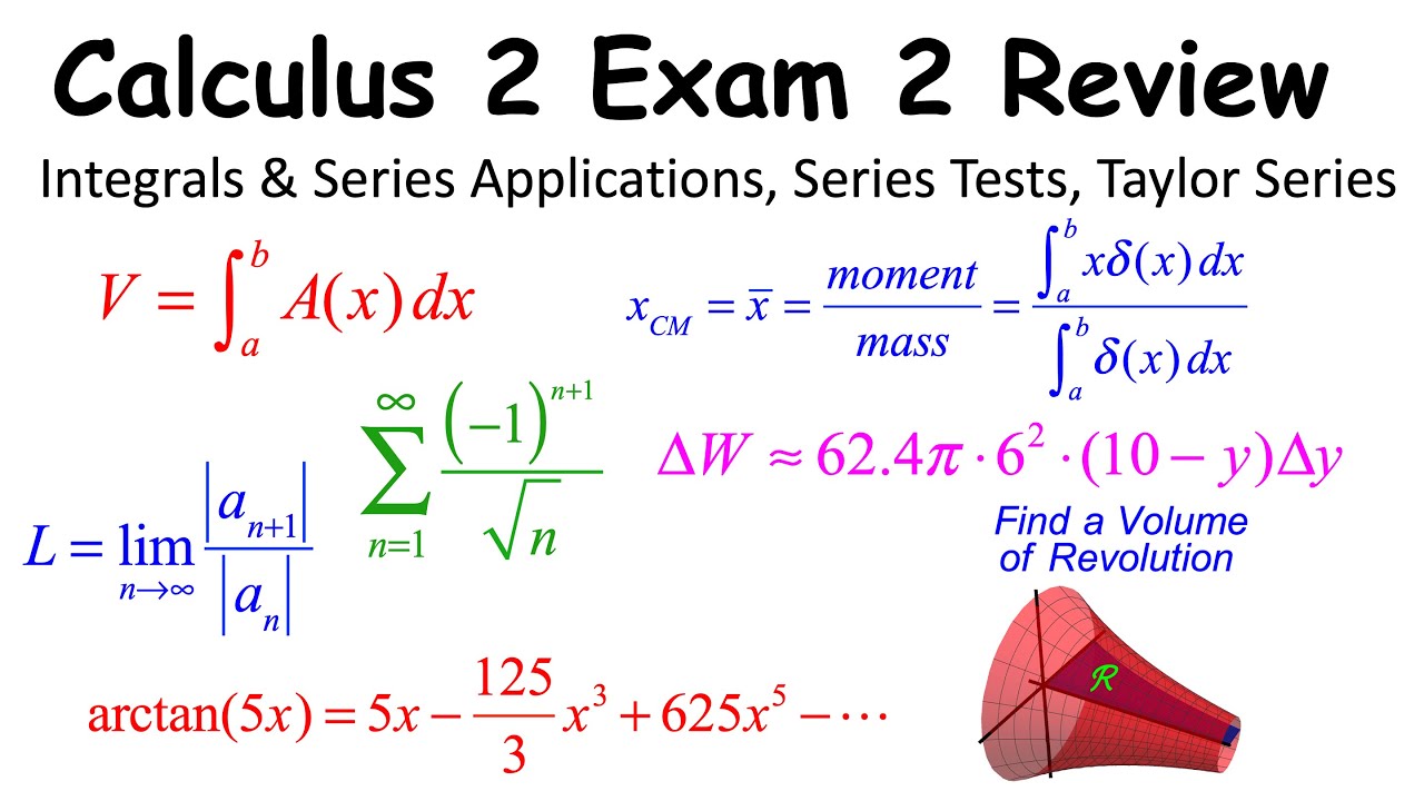 Calculus 2 Exam 2 Review Problems And Solutions Integral Applications Calculus 2 Exam 2 Review Problems And Solutions Integral Applications