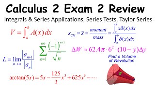Calculus 2 exam review problems and solutions (integrals series
applications, convergence tests, taylor too). the applications
include: 1) v...