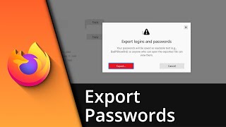 Firefox Export Password | Export Passwords from Firefox  ✅ Tutorial
