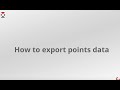 Complete guide on how to export points data in EFIX eField