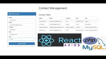 ReactJS PHP Mysql and Axios Add data and list data - axios get and axios post
