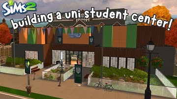 i built a university student center in the sims 2! 👷🏿‍♀️🔨