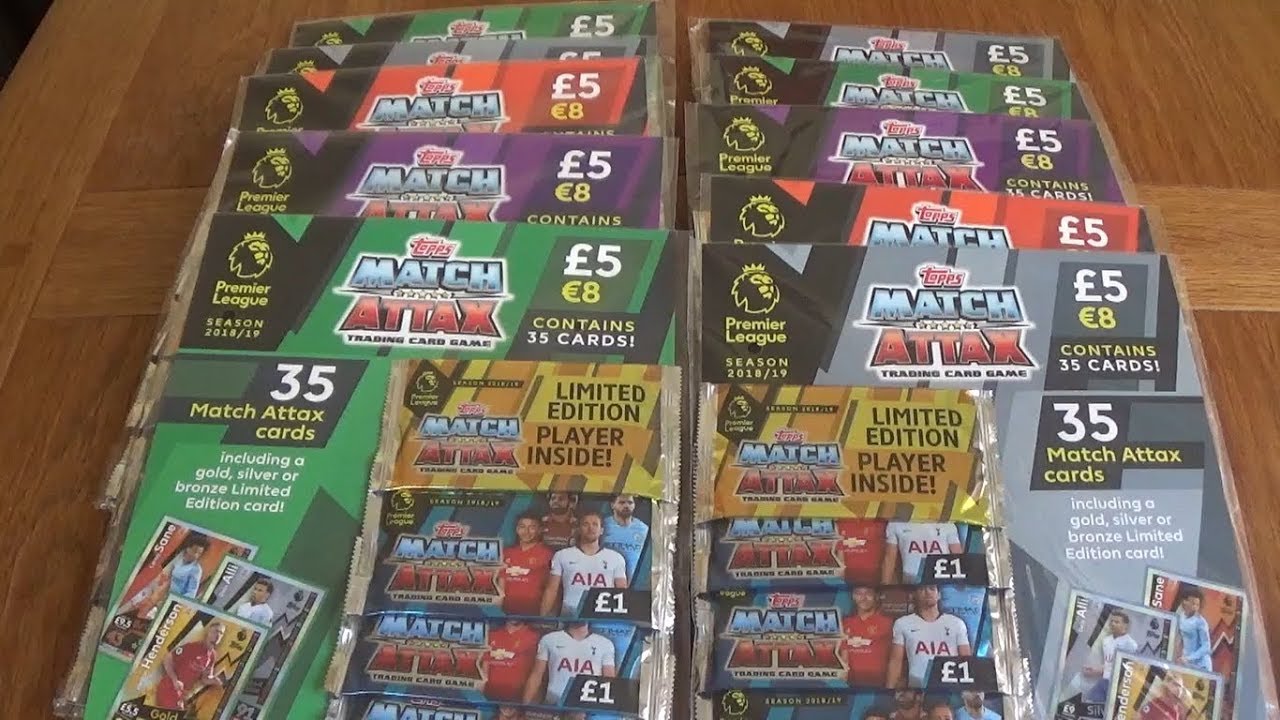 10 MULTIPACK OPENING! MATCH ATTAX 2018/19 PREMIER LEAGUE trading screen