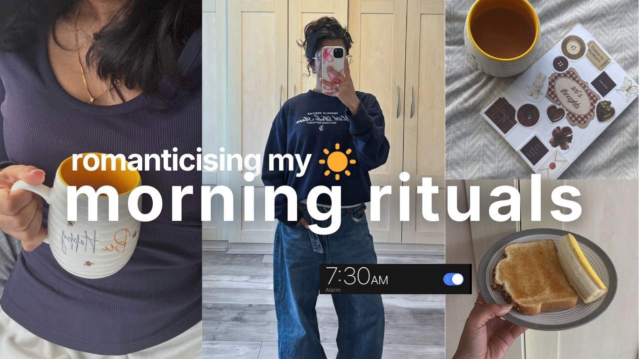 morning rituals 🌅✨ romanticising my mornings: journalling • chai • getting ready for uni
