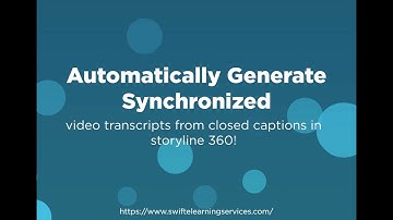 Effortless Creation of Video Transcripts from Closed Captions in Articulate Storyline 360