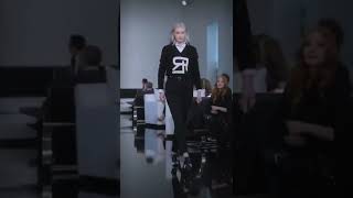 Gigi Hadid walking the runway for Ralph Lauren Fall-Winter 2022 Show