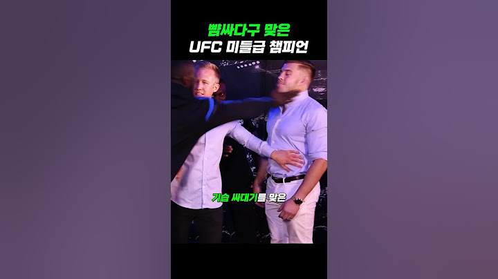 싸대기를 맞은 UFC 챔피언 뒤플레시!