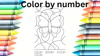 Color by by number #butterfly coloring