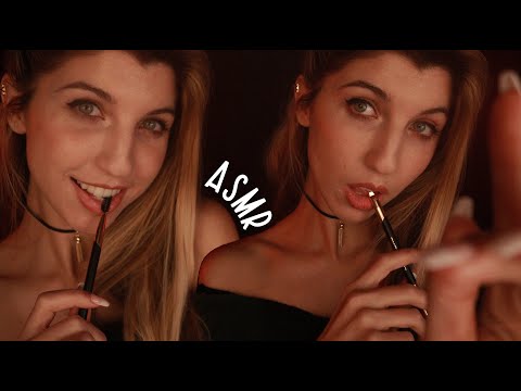 ASMR SpitPainting ~ Mouth Sounds + Spoolie (Inaudible Whispers)