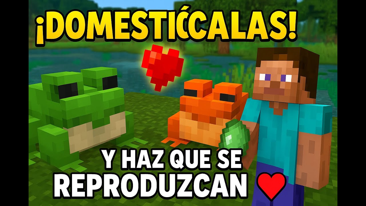 Cómo DOMESTICAR y REPRODUCIR 2 RANAS en MINECRAFT - YouTube