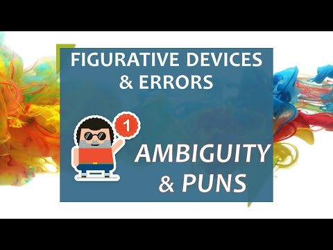 Figurative Devices and Errors 1 - Ambiguity and Puns