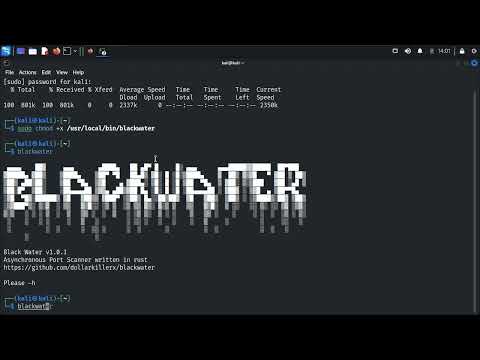 Blackwater in Kali Linux - Rust port scanner tool