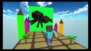 MINECRAFT  - STEVE RUNING SONIC STYLE !!! AND MONSTER CUBES!!
