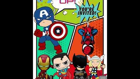 Sensational Marvel Super Hero Adventures Birthday Invitation