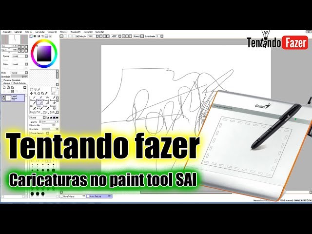 CONFIGURANDO MESA DIGITALIZADORA - TENTANDO FAZER CARICATURAS