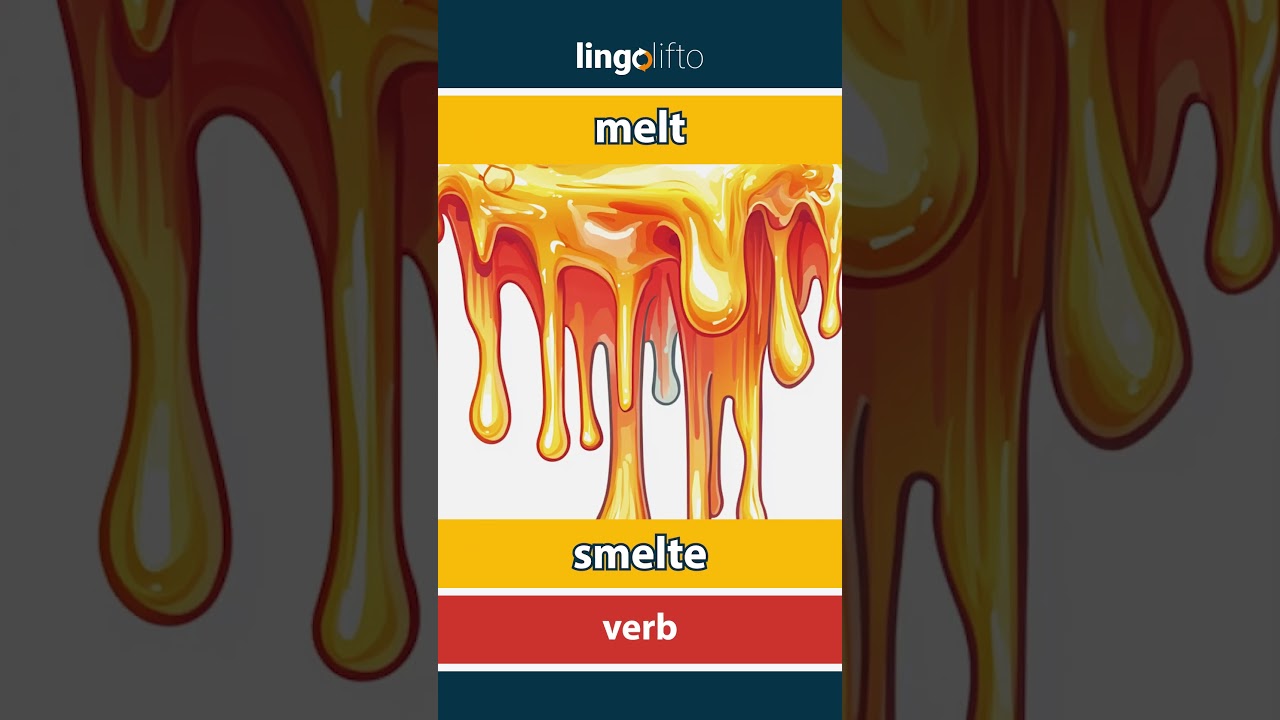 🇬🇧🇳🇴 melt - smelte : learn English : la oss lære engelsk : vocabulary builder